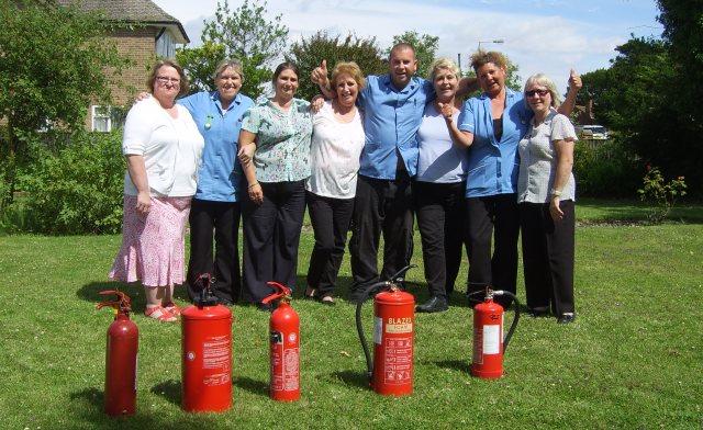 Staff fire safety training